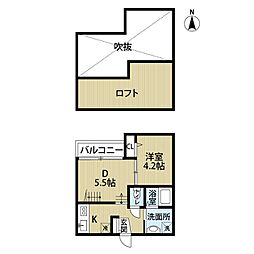 BLISS横手 ワンルームの間取図画像