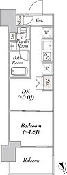 ウエリスアーバン水天宮前 1DKの間取図画像
