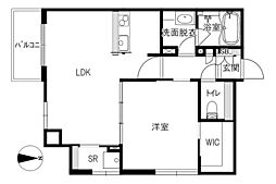 MAORI 1LDKの間取図画像