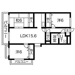 アメニティライフ小笹 3LDKの間取図画像