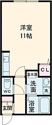コスモA ワンルームの間取図画像