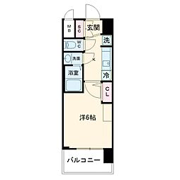 プレリスNEO大阪十三エルヴィオン 1Kの間取図画像