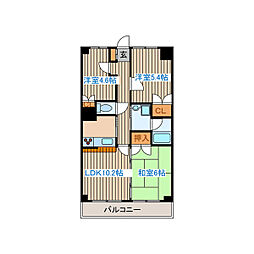 コンフォート1号館 3LDKの間取図画像