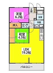 ファミール大谷 2LDKの間取図画像