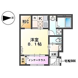 仮)富久山久保田池下新築アパート 1Kの間取図画像