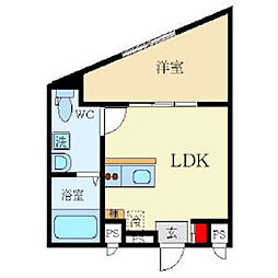 Flower Garden Neyagawa 1LDKの間取図画像