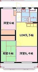 サン・クレール 3LDKの間取図画像