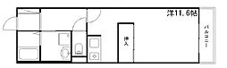 パストラル21 ワンルームの間取図画像