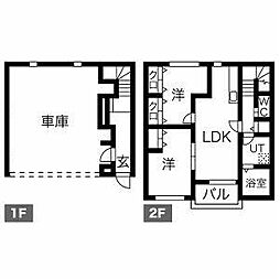 成田市三里塚タウンハウス 2LDKの間取図画像
