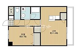 アクシオン3 1LDKの間取図画像