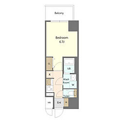 S-RESIDENCE志賀本通dearly(ディアリー)  FR・家電キャンペーン 1Kの間取図画像