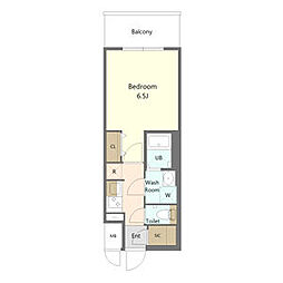 S-RESIDENCE志賀本通dearly(ディアリー)  FR・家電キャンペーン 1Kの間取図画像