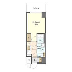 S-RESIDENCE志賀本通dearly(ディアリー)  FR・家電キャンペーン 1Kの間取図画像
