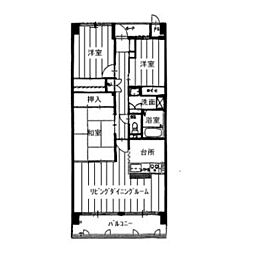 KDXレジデンス茨木2 3LDKの間取図画像
