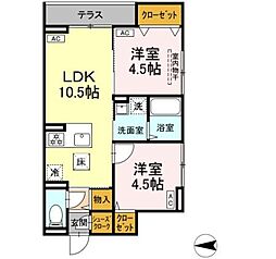 セレスティア西寺尾 I 2LDKの間取図画像