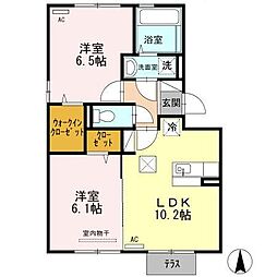 ブリランテ 2LDKの間取図画像