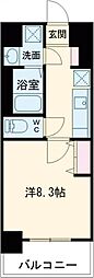 レジェンド則松 1Kの間取図画像