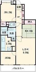 ライオンズマンション奈良帝塚山 3LDKの間取図画像