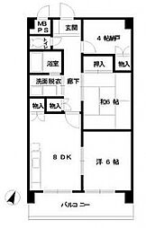 正岡ビル 2SLDKの間取図画像
