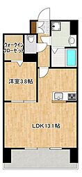 クロノス40新町3 1LDKの間取図画像