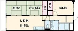 グレイシス 3LDKの間取図画像
