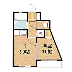 ハイツプログレス ワンルームの間取図画像