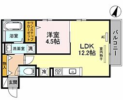 ディープログレス 1LDKの間取図画像