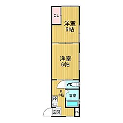 CanopusKashihara 2Kの間取図画像