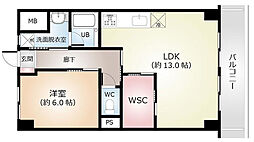 ラピス・マンション 1LDKの間取図画像