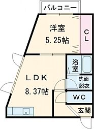 レジデンスショウワ 1LDKの間取図画像