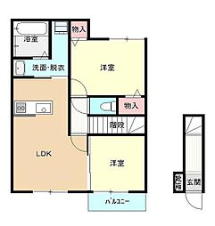ルネッサンス 2LDKの間取図画像