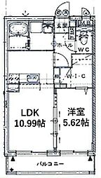 SOLID HATAKENKA 1LDKの間取図画像