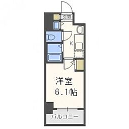 プレサンス天神橋ディオレ ワンルームの間取図画像