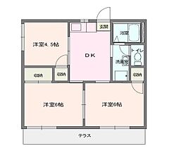グリーンハイツ325A 3DKの間取図画像