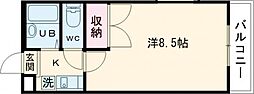 デイアーレコトブキA棟 1Kの間取図画像