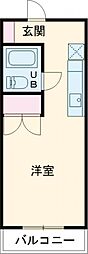 ロマーヌ郡山第二 ワンルームの間取図画像