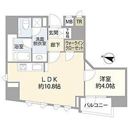 リビオレゾン小石川 1LDKの間取図画像