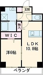 ヒューベストレジデンス東唐津駅 1LDKの間取図画像