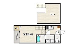 福岡市東区香椎2丁目アパート 1Kの間取図画像