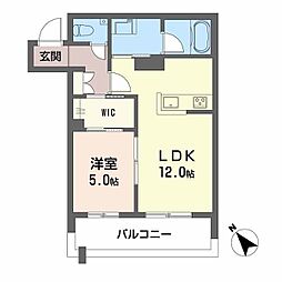 コンフォート H2026 1LDKの間取図画像