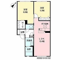 スクーデリア2006C 2LDKの間取図画像