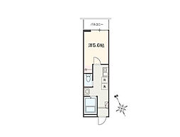 MELLAS相模原 1Kの間取図画像