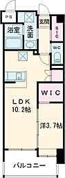 ヒルクレスト片野グランデI 1LDKの間取図画像