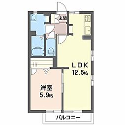 コーポいちよし2 1LDKの間取図画像