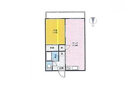 メゾンスーベニア 1LDKの間取図画像