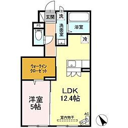 Flats浦町 1LDKの間取図画像