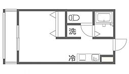コザックスアパート吉永 1Kの間取図画像