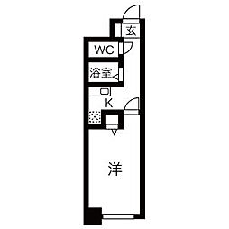 グレイス国府宮2 1Kの間取図画像