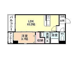アマイエトロワ 1LDKの間取図画像