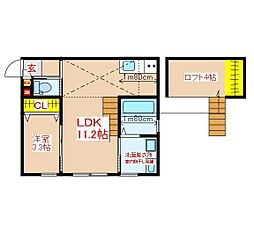 Pienodue 1LDKの間取図画像